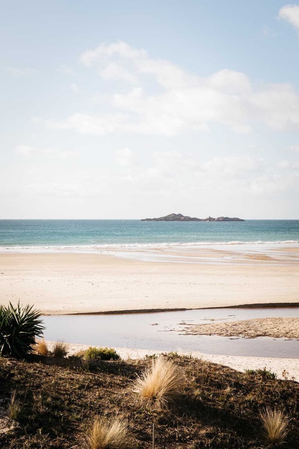 View of Sisters Beach and Sisters Island from garden